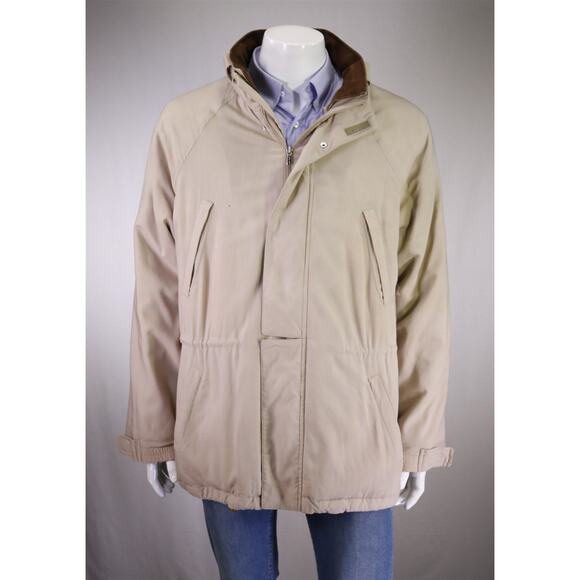 Loro Piana Vintage Beige Wool Zip Front Barn Coat Jacket Horsey Men's XL